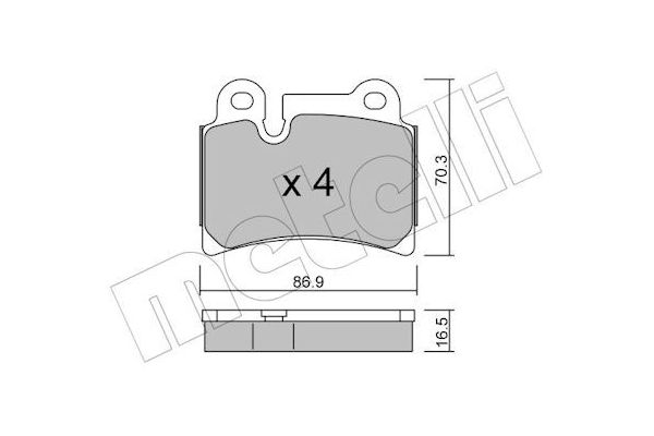Fren Disk Balata Arka METELLI 22-0660-0