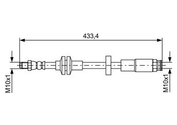 Fren Hortumu Ön Sağ veya Sol BOSCH 1 987 481 726  1987481726 1 987 481 726 51811926 51917836