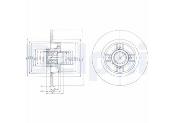 Fren Disk Ayna Arka Sağ ve Sol DELPHI BG9029RS  7701206328 7701 206 328 7701206327 8660001815 8671018263