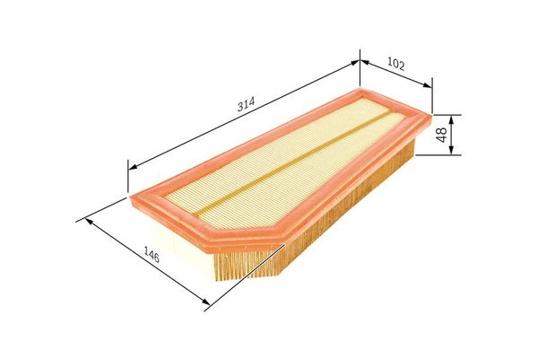 Hava Filtresi  Mercedes C -Serisi Sedan (BM 204)(01.2011->)  BOSCH F 026 400 134