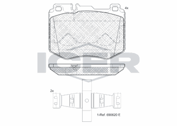 Fren Disk Balata Ön OTOZONE FDO6092-R  420810064 420800064 000 420 80 00 64 4208000oe 000 420 80 00 oe 4208100 000 420 81 00 000 420 81 00 64 4208600 000 420 86 00 420860064 000 420 86 00 64