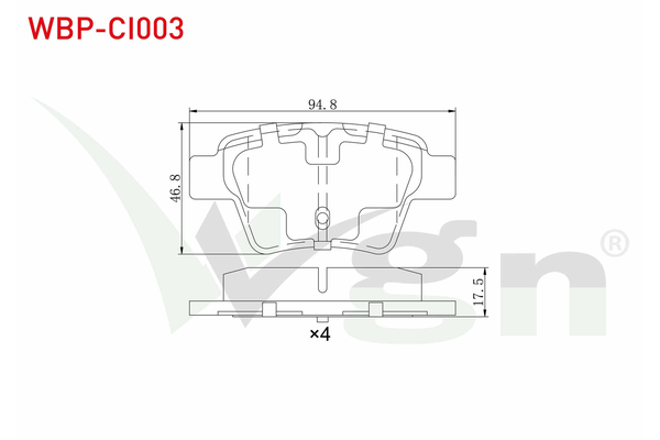 Fren Disk Balata Arka WGN WBP-CI003