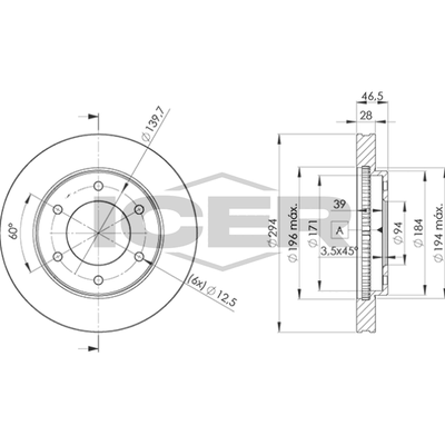 Fren Disk Ayna Ön Sağ ve Sol NAGAMA NBD-MI001