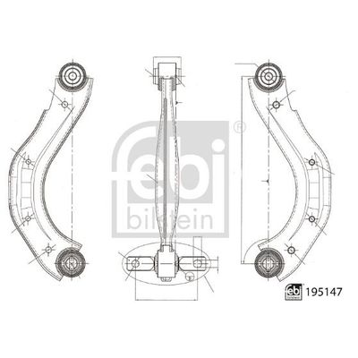 Salıncak Arka Alt Sağ veya Sol Honda Civic Hybrid Sedan (FD3)(03.2006->)  FEBI BILSTEIN 195147