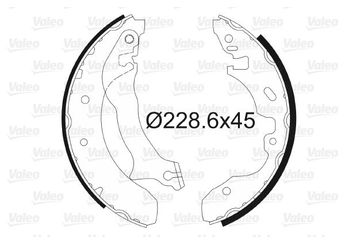 Fren Pabuçlu Balata Arka VALEO 562724  6710016 1044141 6755964 7055297 7267808 93BB2200CB 93BB-2200-CB 93BX2200CA 93BX-2200-CA