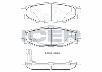 Fren Disk Balata Arka OTOZONE FDA9039-R  26696FJ000 26696AG000 26696-AG000 26696AG010 26696-AG010 26696AG030 26696-AG030 26696AG031 26696-AG031 26696AG050 26696-AG050 26696AG051 26696-AG051 26696-FJ000 SU00304096 SU003-04096 SU00304097 SU003-04097