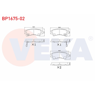 Fren Disk Balata Ön Hyundai Atos (MX)(1998->)  VEKA BP1675-02