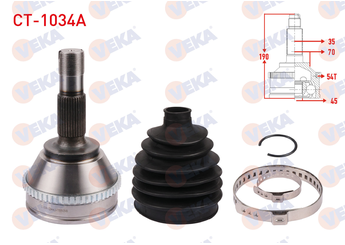 Aks Kafası Ön Dış Sağ veya Sol VEKA CT-1034A  9567582280 95 675 822 80