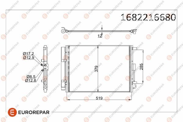 Klima Radyatörü  Kia Cerato III / K3 12 (YD)(2013->)  EUROREPAR 1682216680