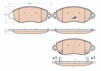 Fren Disk Balata Ön TRW GDB2006  GDB2006 1465166 YC1J2K021AC YC1J-2K021-AC