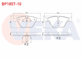Fren Disk Balata Ön VEKA BP1857-10  