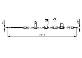 El Fren Teli Arka Sol BOSCH 1 987 482 349  1987482349 597601J000 59760 1J000 597601J300 59760 1J300