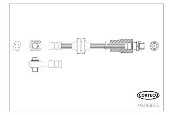 Fren Hortumu Ön Sağ Chevrolet Trax (2013->)  PSA ORJINAL 95442143