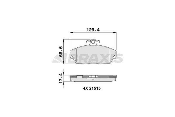 Fren Disk Balata Ön Land Rover Freelander 1 (LN)(01.1998->)  BRAXIS AA0153