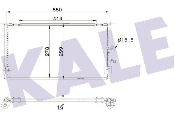 Klima Radyatörü  Toyota Hilux (N85/145/150)(1989->)  KALE 345830