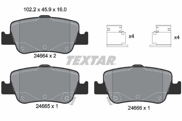 Fren Disk Balata Arka Toyota Auris / Auris Hybrid (E18)(10.2012->)  EUROREPAR 1617269380