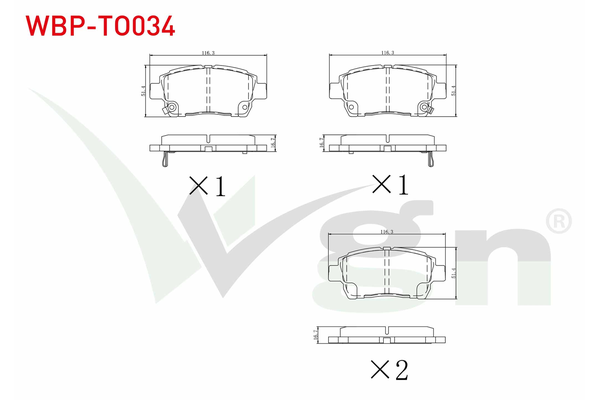 Fren Disk Balata Ön WGN WBP-TO034