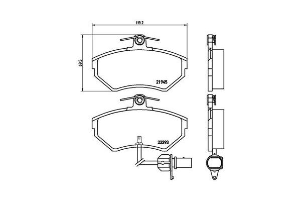 Fren Disk Balata Ön Audi A4 Avant (8E)(11.2004->)  MAGNETI MARELLI 363700485044