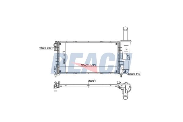 Su Radyatörü  Hyundai Accent (X3)(1998->)  DENSO DRM09108