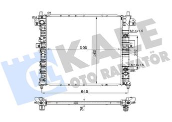 Su Radyatörü  KALE 356325  1323CE 1323.CE 2131009150 21310-09150 2131009151 21310-09151 2131009152 21310-09152 2131031230 21310-31230 2131031231 21310-31231