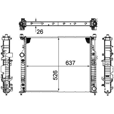 Su Radyatörü  Mercedes R -Serisi (BM 251)(09.2005->)  MAHLE CR 1705 000P