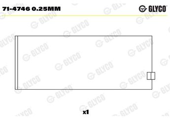 Kol Yatak (0.25)  GLYCO 71-4746 0.25mm  7147444025mm 51024106683 51.02410-6683