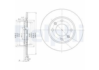 Fren Disk Ayna Arka Sağ ve Sol DELPHI BG2445  4246H0 424699 4246.99 1618862080 4246.H0 E169253