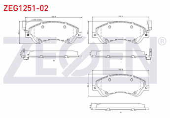 Fren Disk Balata Ön ZEGEN ZEG1251-02  6C11 2K021 B1E T20988