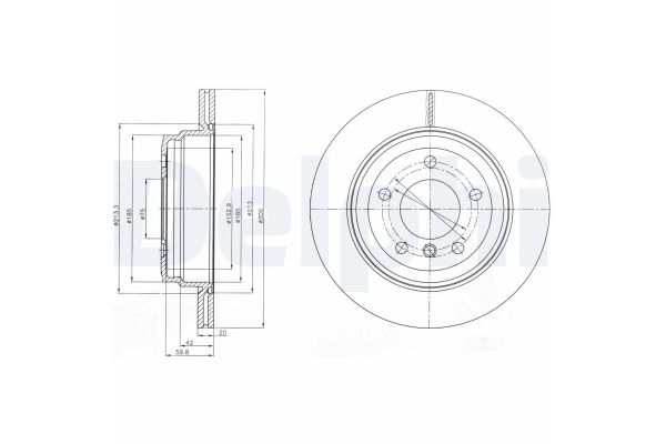 Fren Disk Ayna Arka Sağ ve Sol BMW 3 Serisi Cabrio (E93)(2006->)  DELPHI BG4243C