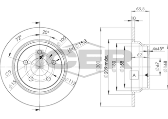 Fren Disk Ayna Arka Sağ ve Sol FROW 489.1102.001  2114230712 4231012 000 423 10 12 211 423 07 12