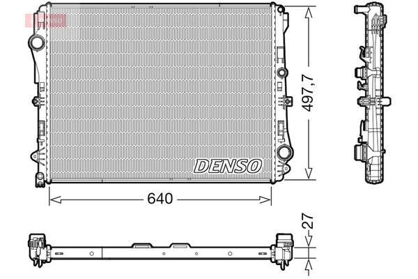 Su Radyatörü  Mercedes S -Serisi Maybach Sedan (BM 222)(12.2014->)  DENSO DRM17116