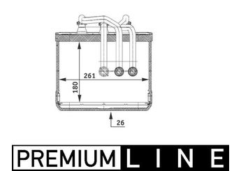 Kalorifer Radyatörü  MAHLE AH 80 000P  64116906270 394788 0394788 6906270 6 906 270 64110394788