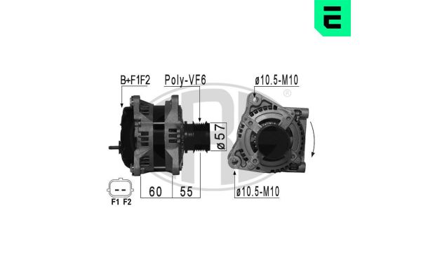 Alternatör  Chrysler Voyager (RG)(2001->)  ERA 210883A