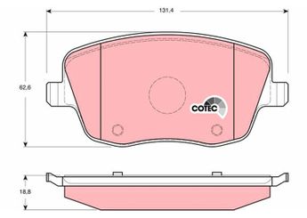 Fren Disk Balata Ön TRW GDB1414  GDB1414 6Q0698151A 6Q0 698 151 A SK6Q0698151A