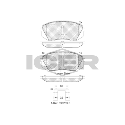 Fren Disk Balata Ön Hyundai i40 (VF)(2012->)  VALEO 672485