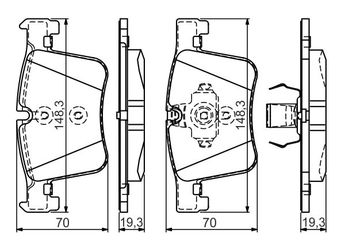 Fren Disk Balata Ön BOSCH 0 986 TB3 149  34106799801 34106859181 34 10 6 859 181 34106859182 34 10 6 859 182 34114073936 34 11 4 073 936 34116798978 34 11 6 798 978 34116854126 34 11 6 854 126 34116856193 34 11 6 856 193