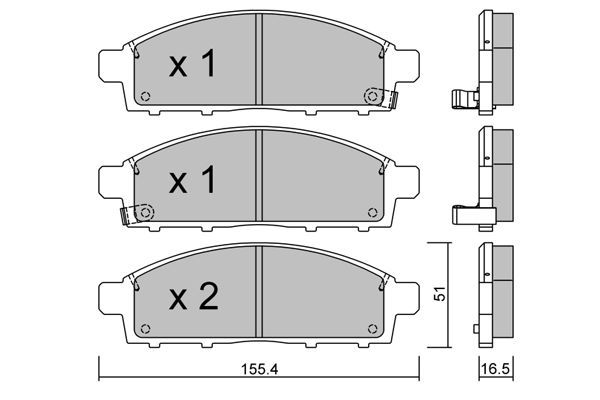 Fren Disk Balata Ön Mitsubishi L200 (KL0/KJ0)(2019->)  AISIN BPMI-1005