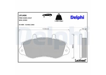 Fren Disk Balata Ön DELPHI LP1406  LP1406 1605979 4404777 4501150 4502797 4507797 9112777 9161450 9162600 93173155 7701205294 7701 205 294 7701206369 7701 206 369 7701207166 7701 207 166