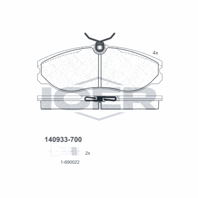 Fren Disk Balata Ön Nissan Vanette Cargo (HC23)(05.1995->)  AYD 60216B
