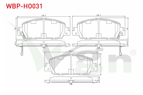 Fren Disk Balata Ön WGN WBP-HO031