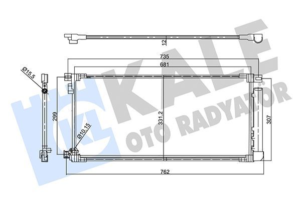 Klima Radyatörü  Toyota Auris Touring Sports (E18)(03.2013->)  KALE 358775