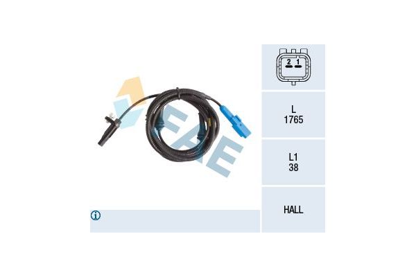 Abs Sensörü Arka Sağ veya Sol Peugeot 508 (10.2010->)  FAE 78234
