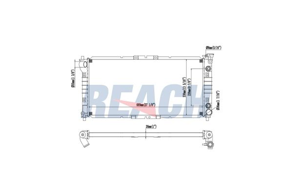 Su Radyatörü  Mazda 626 Kombi (GW)(01.1998->)  ORİS BMZ016026