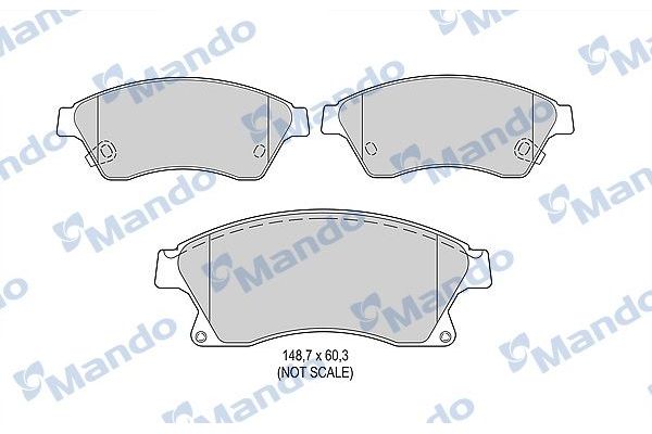 Fren Disk Balata Ön Chevrolet Cruze (2009->)  MANDO MBF015259