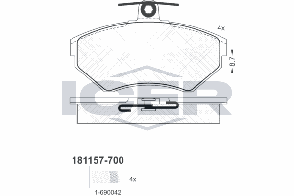 Fren Disk Balata Ön Audi A4 Avant (B5)(11.1994->)  MAGNETI MARELLI 323700014000