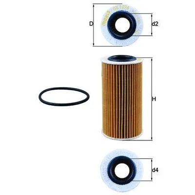 Yağ Filtresi  Volkswagen Touareg (CR7)(2018->2023)  MAHLE OX 1076D