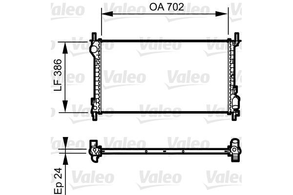Su Radyatörü  Ford Transit Connect (TC7)(2002->)  VALEO 735167