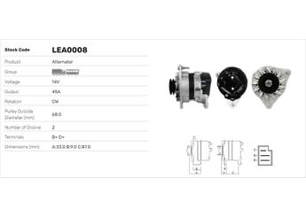 Alternatör  LUCAS ELEKTRIK LEA0008  LEA0008