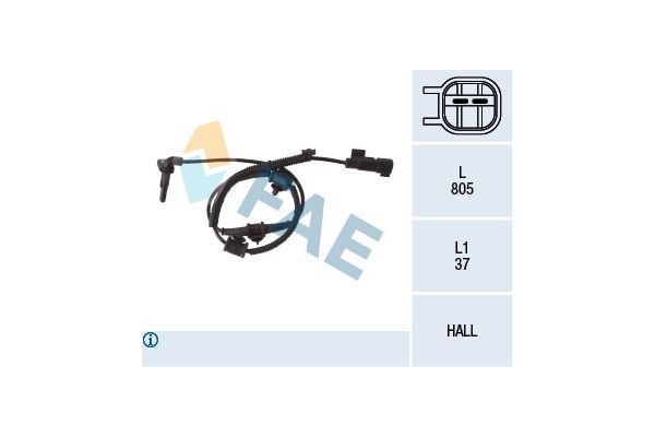 Abs Sensörü Ön Sağ veya Sol FAE 78110