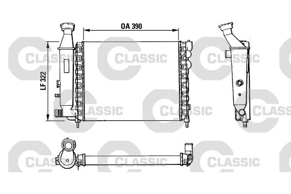 Su Radyatörü  Citroen AX (03.1987->)  VALEO 383866